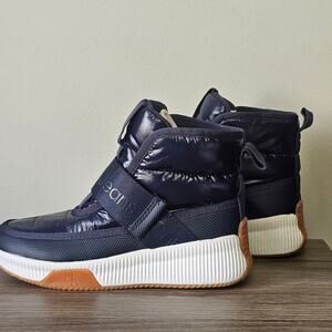 CALVIN KLEIN Mabon Cozy Nylon High Top Sneakers Women Size 5 Blue NWT